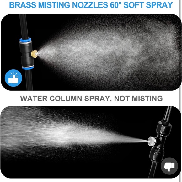 MistingCoolingSystem62FT (19M)MistingLine+22BrassMist Nozzles+BrassAdapter(3/4") - Picture 7 of 8